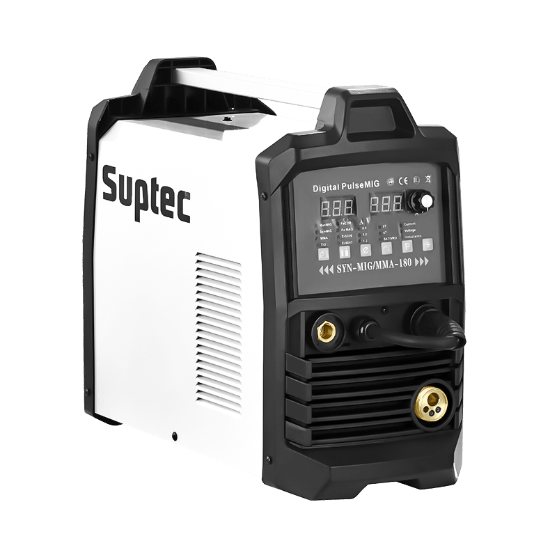 SUPTEC 205A MIG WELDER,ARC STICK WELDER,3 IN 1 MULTIFUNCTION,DUAL VOLTAGE 110/220V,GAS GASLESS , HOT START INVERTER WELDER WITH LIFT TIG,LCD digital display, MIG WELDING MACHINE MIG/LIFT TIG/ARC 3 IN 1 2T 4T 